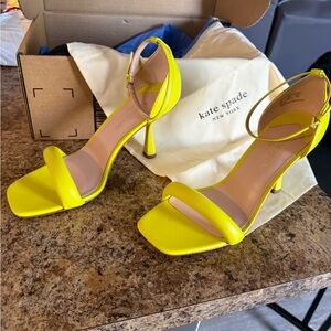 Kate Spade Vibrant Yellow Strappy Heels